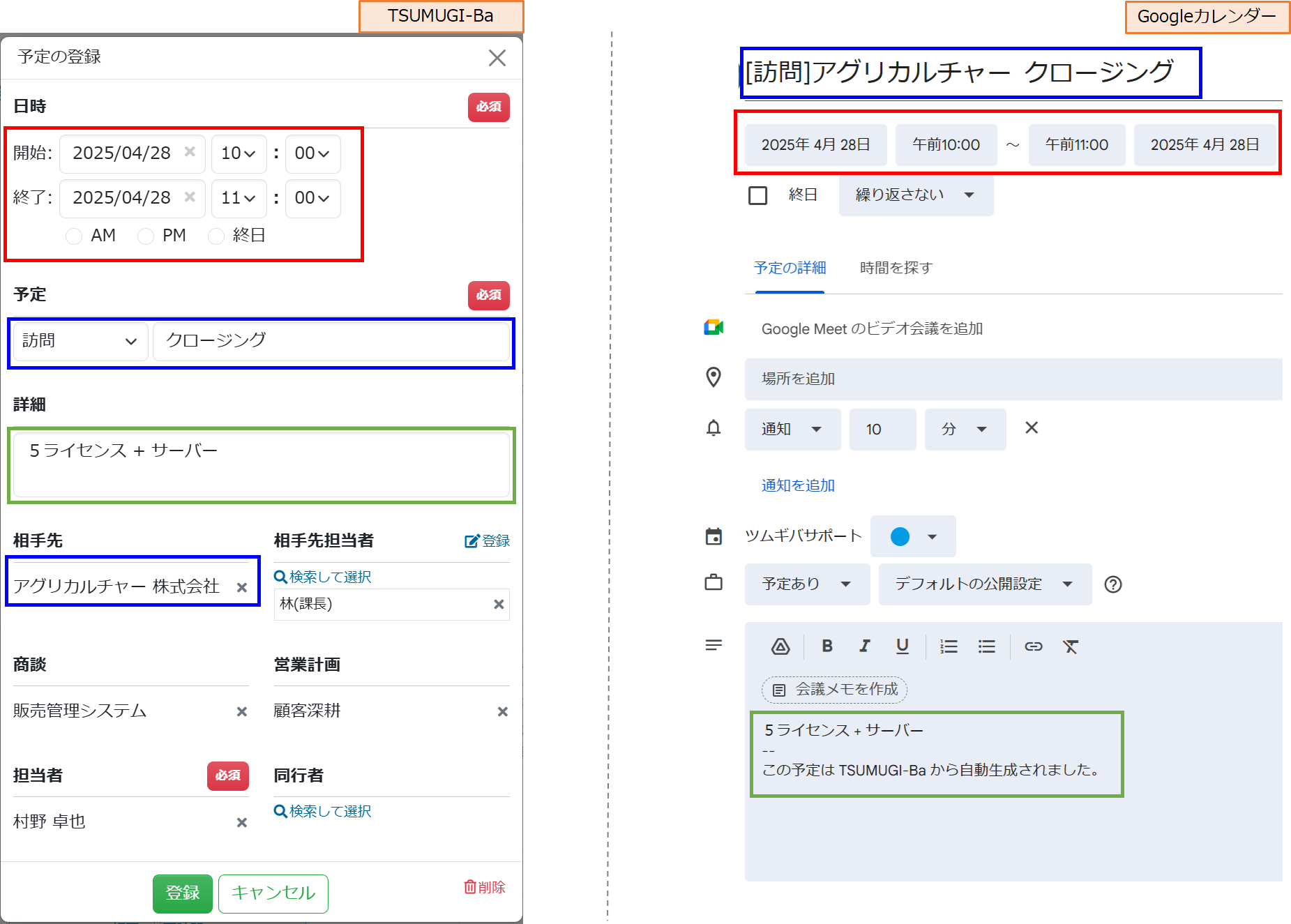 スケジュール